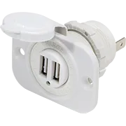 Blue Sea USB Charger Socket -12/24V - Black or White