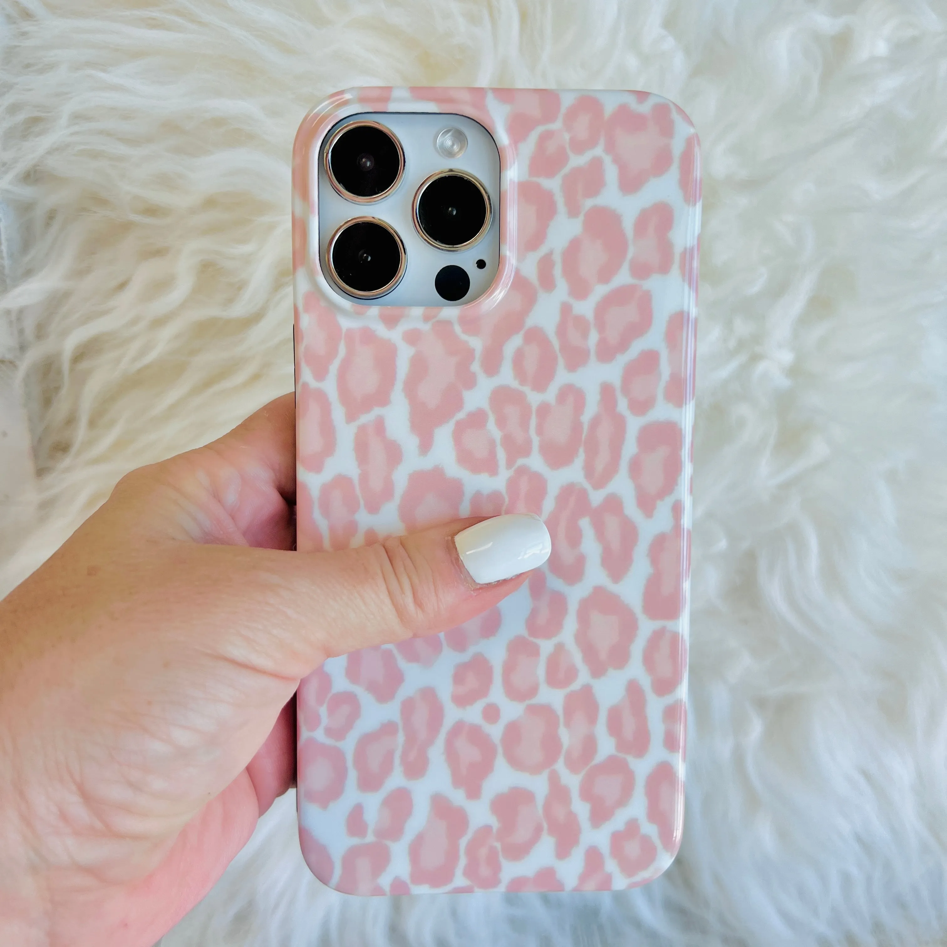 Blush Leopard Phone Case For iPhone