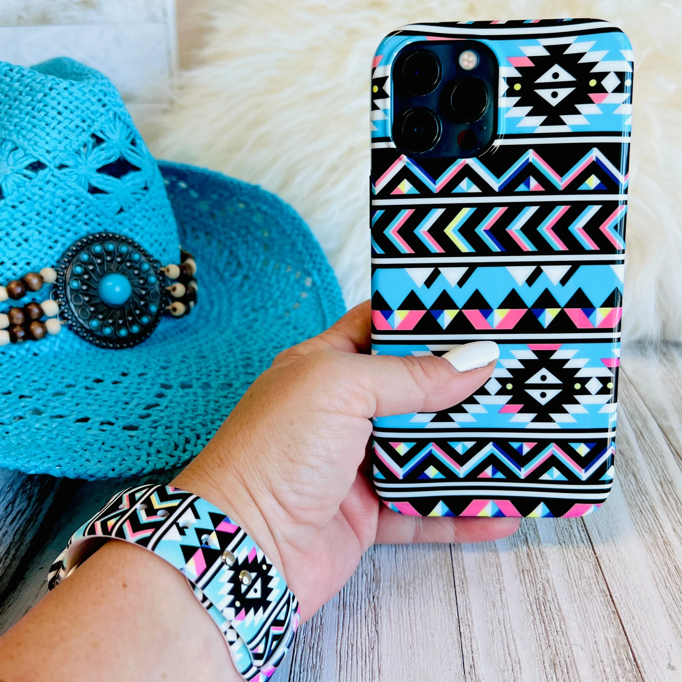 Boho-Chic Turquoise Case For iPhone