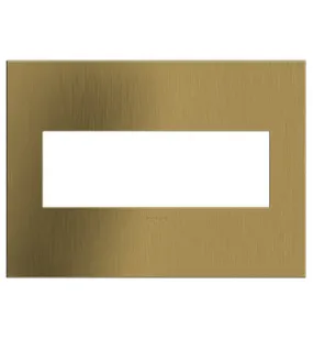 Brushed Satin Brass, 4-Gang  Wall Plate