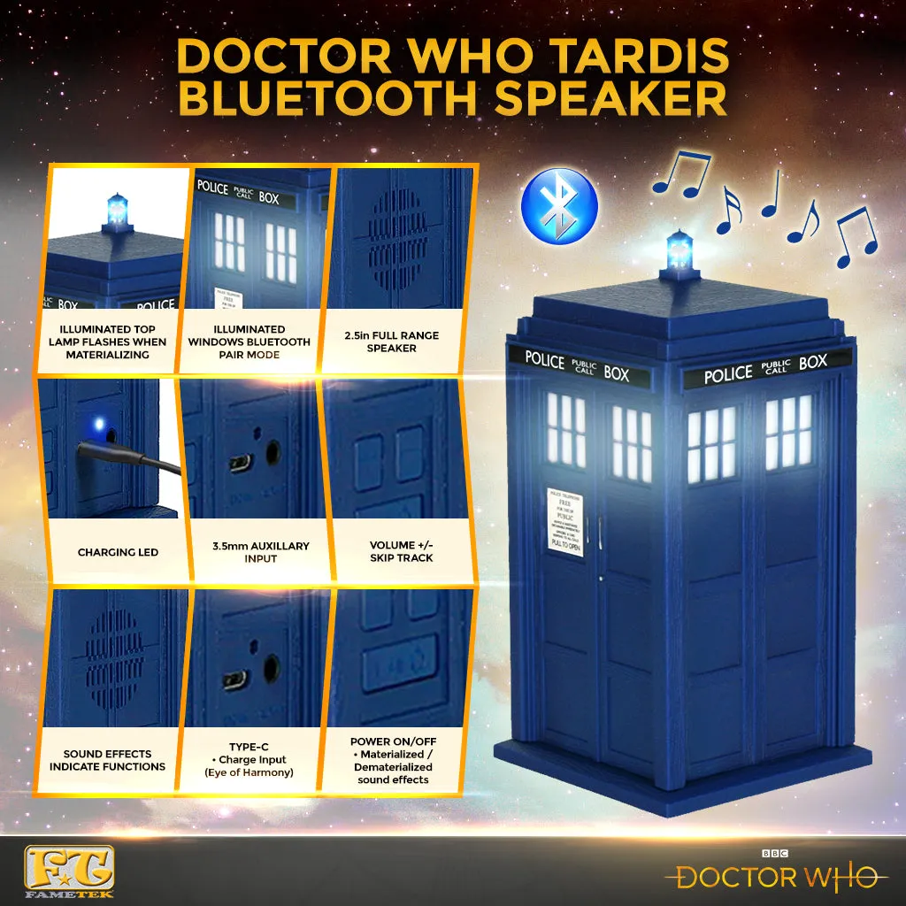 BUNDLE - Doctor Who Tardis Wireless Bluetooth Speaker with Doctor Who Power Bank