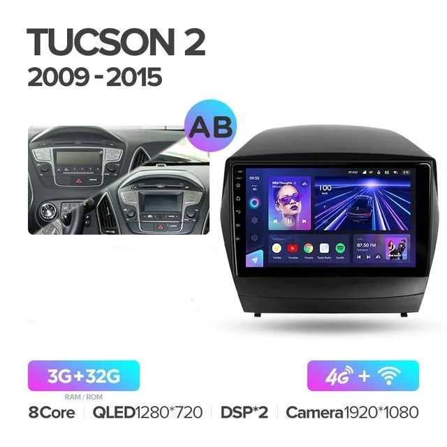 Car Dealz Elite 4G Data Model 10.2" Android 12.0 For Hyundai Tucson 2 LM IX35 2009 - 2015 In Dash Plus OEM Fascia