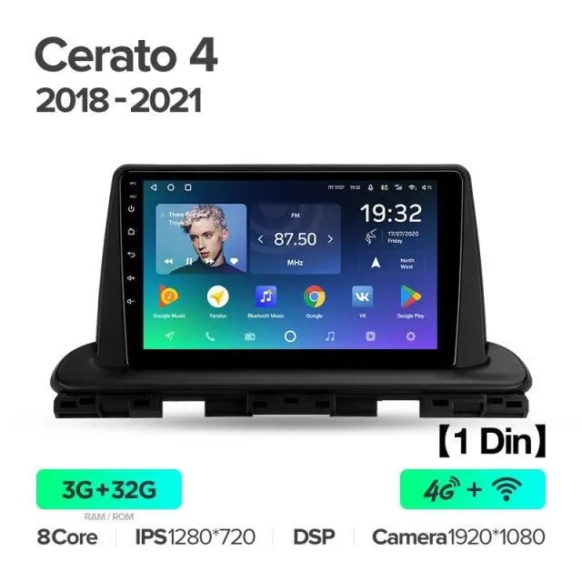 Car Dealz Premium Advanced 4G Data Model 10.2" Android 12.0 For Kia Cerato 4 2018 - 2020 In Dash Plus OEM Fascia