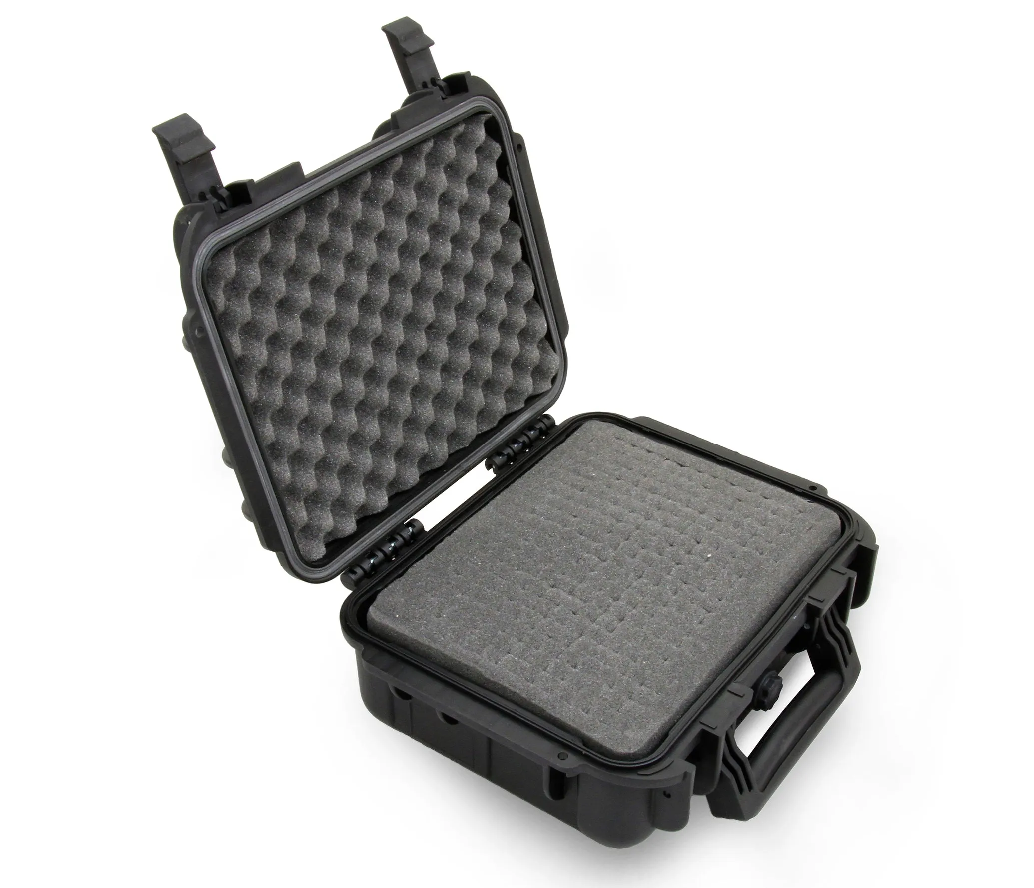 CASEMATIX 14" Waterproof Hard Travel Case with Padlock Rings and Customizable Foam - Fits Accessories up to 10.5" x 7.5" x 4.25"