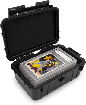 CASEMATIX Graded Card Case Compatible with 6  BGS 8  PSA FGS Graded Sports Trading Cards, Waterproof Graded Slab Card Storage Box