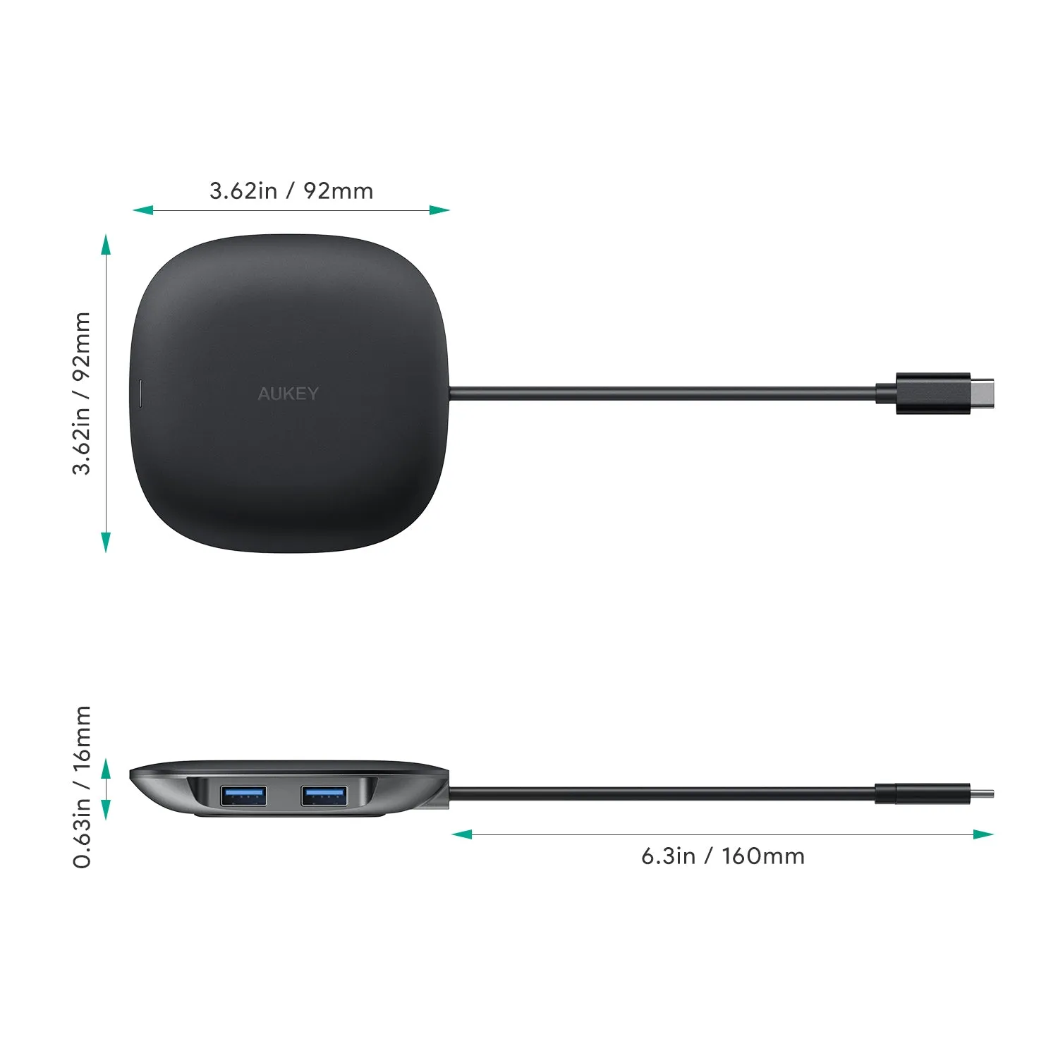 CB-C70 5-in-1 Wireless Charging USB C Hub with 2 USB 3.0 Ports, 4K HDMI and 100W Power Delivery