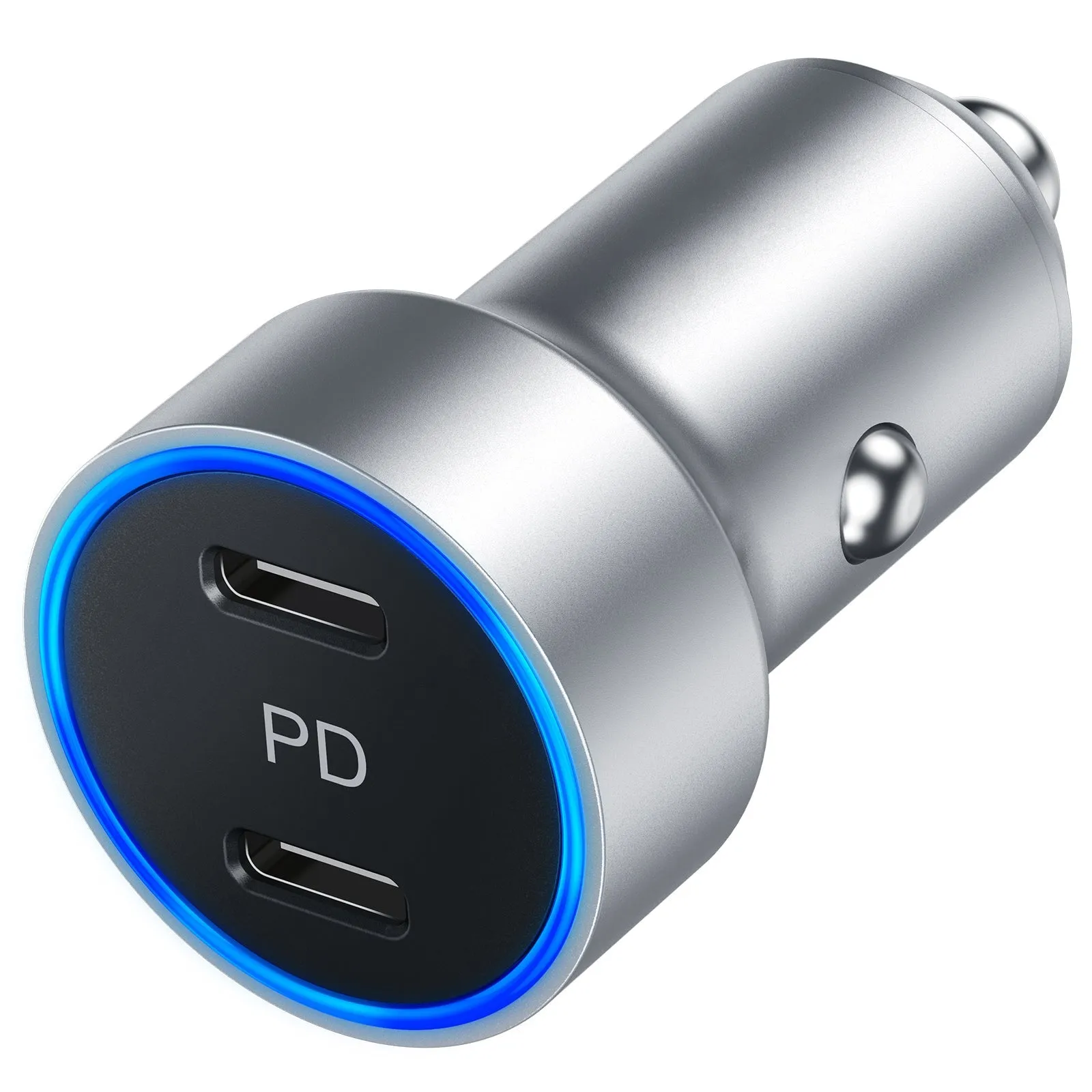 CHOETECH 40W 2-Port PD20W All Metal Fast Car Charger C0054-V2-SL