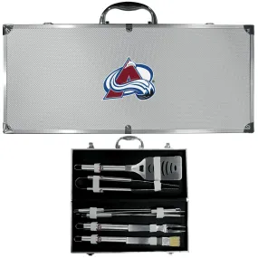 Colorado Avalanche® 8 pc Stainless Steel BBQ Set w/Metal Case