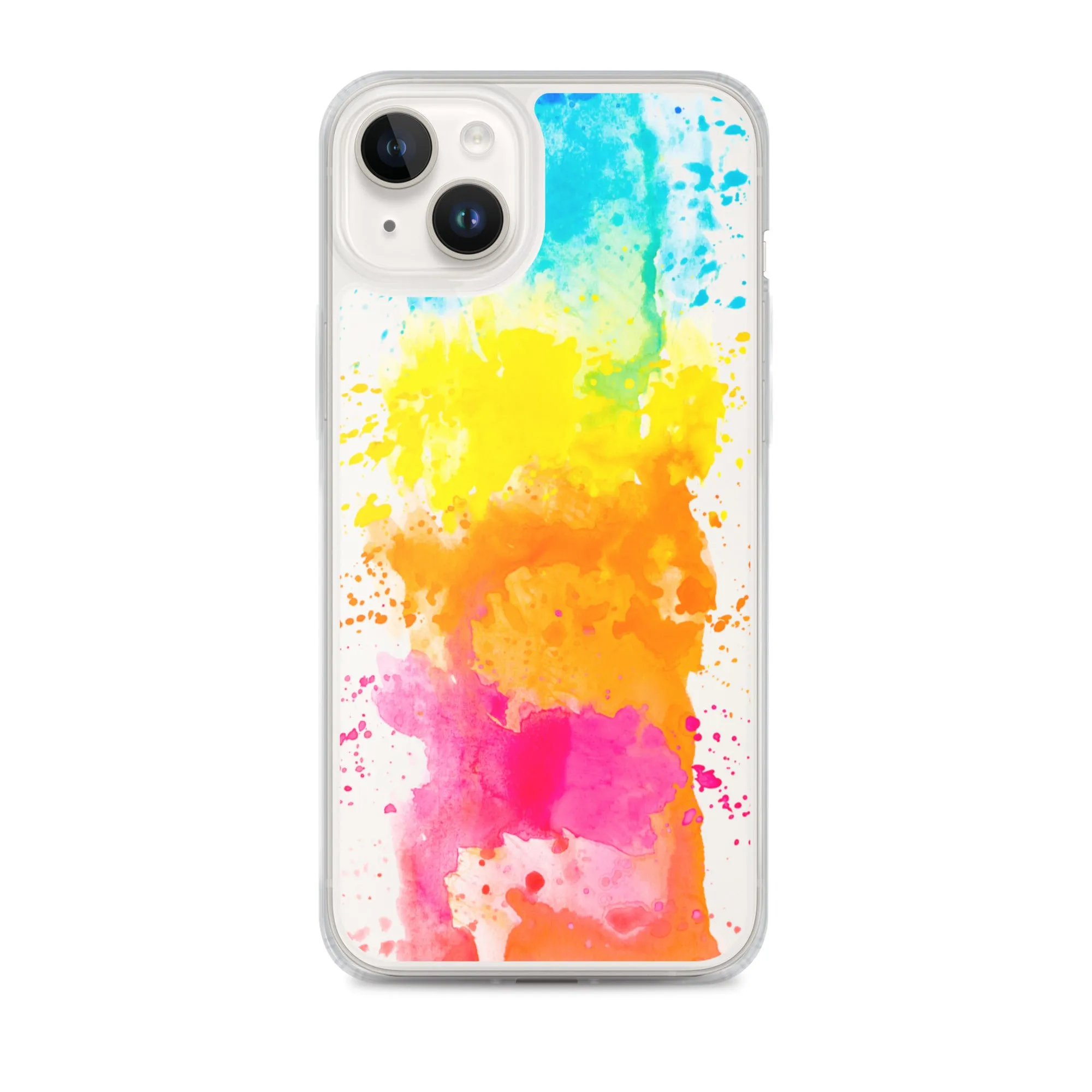 Colorful Paint Splatter iPhone 15 14 13 12 Pro Max Clear Case Abstract Art Print Cute Aesthetic iPhone 11 Mini SE XS XR X 7 8 Cell Phone