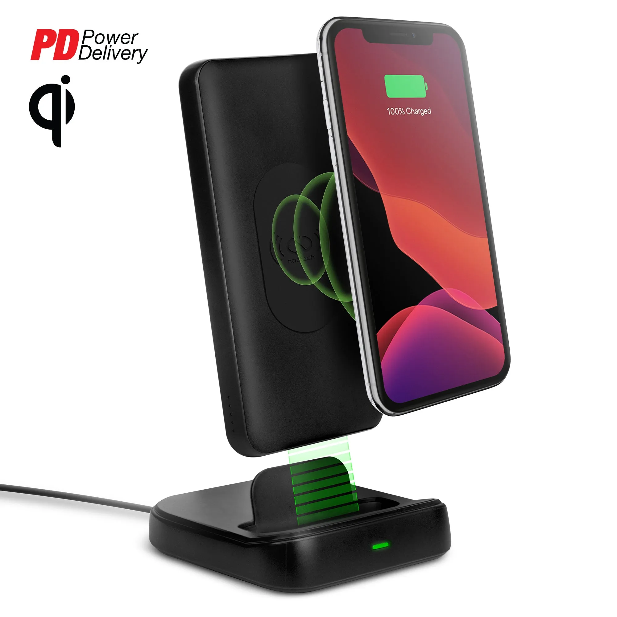 Core 2-in-1 Charging Dock   10,000mAh Wireless Power Bank