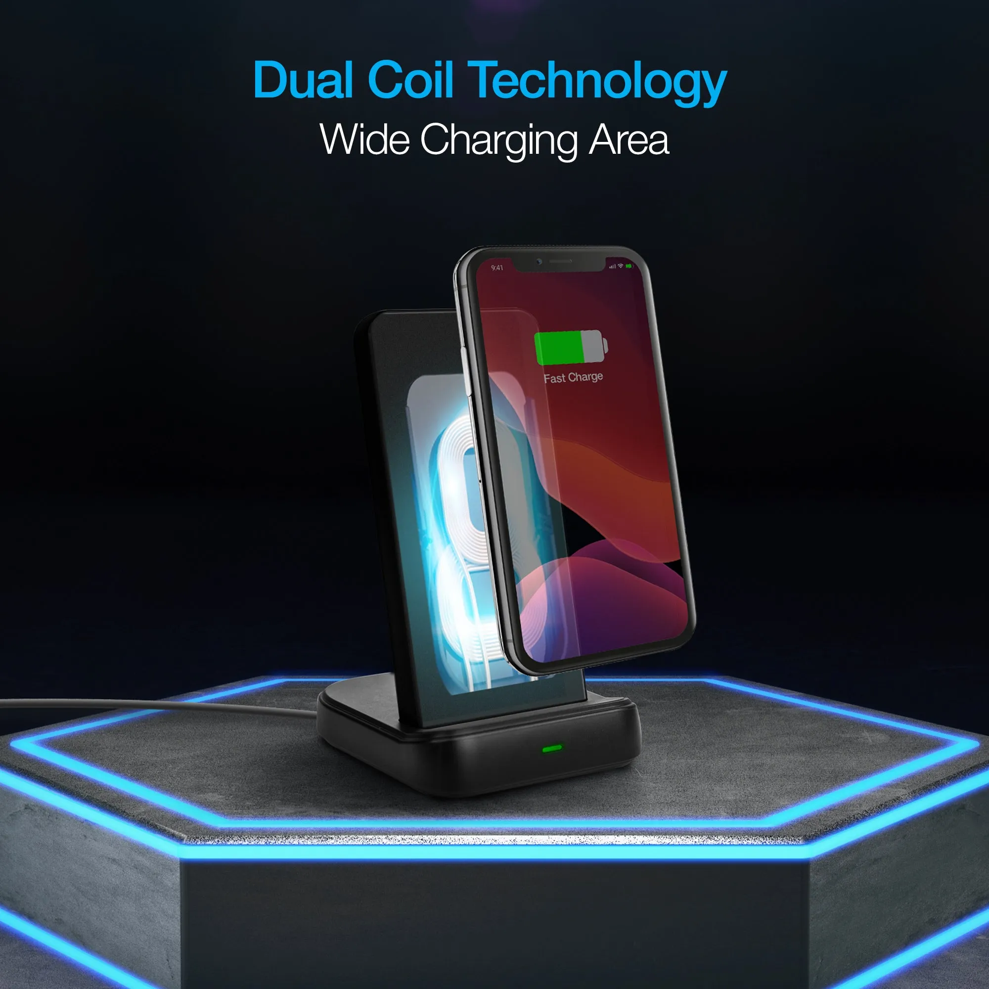 Core 2-in-1 Charging Dock   10,000mAh Wireless Power Bank