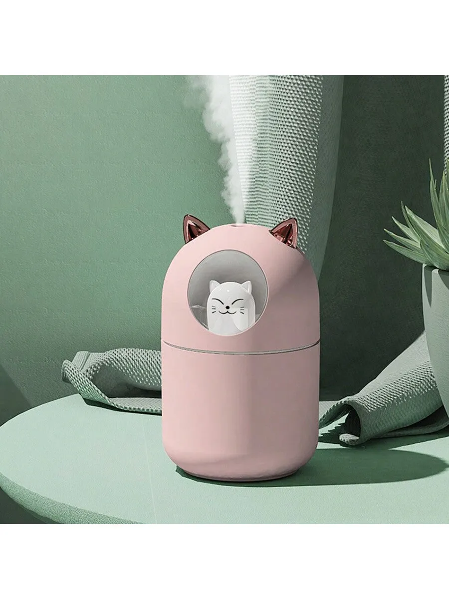 Cute Cat USB Mini Humidifier For Home, Large Mist Output, Air Purifier