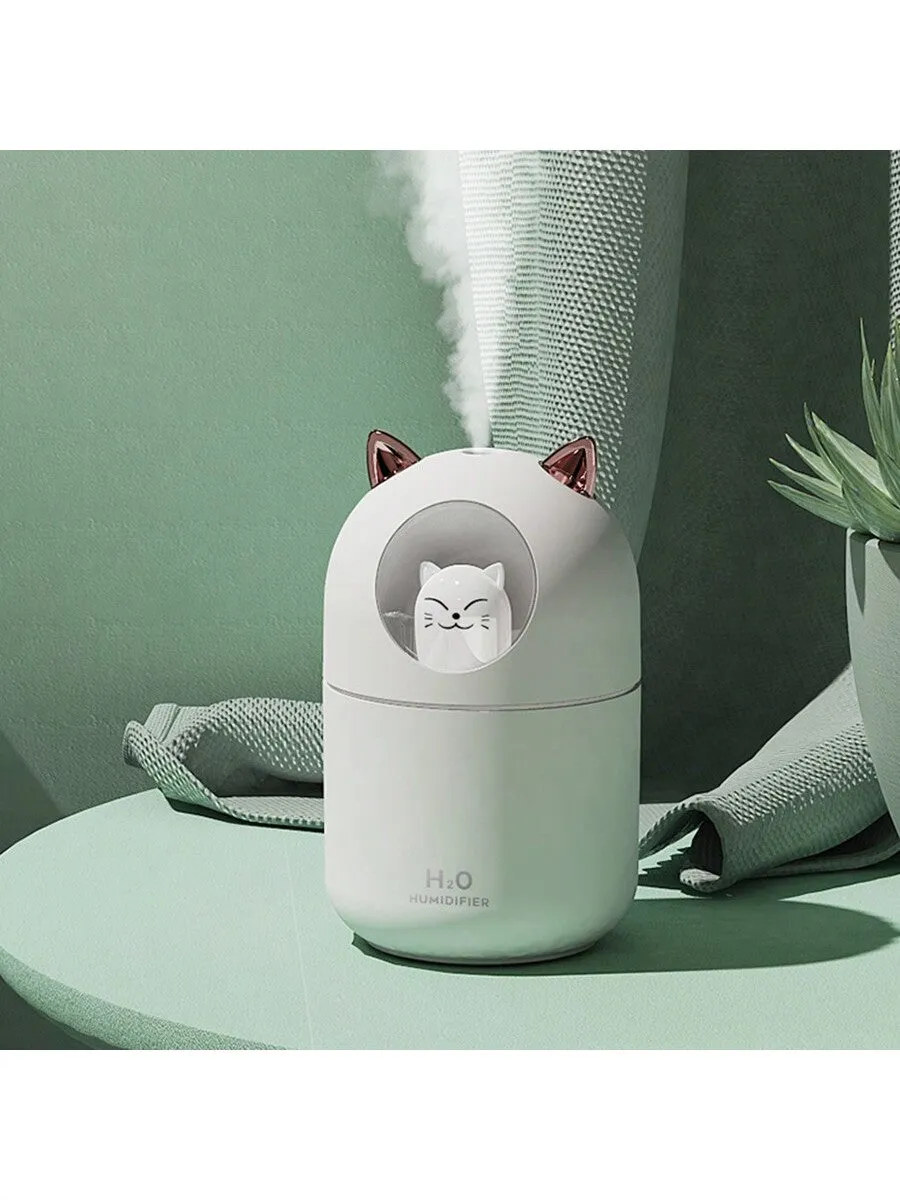 Cute Cat USB Mini Humidifier For Home, Large Mist Output, Air Purifier