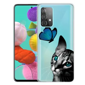 Deco Samsung Galaxy A13 4G case - Cat and Butterfly