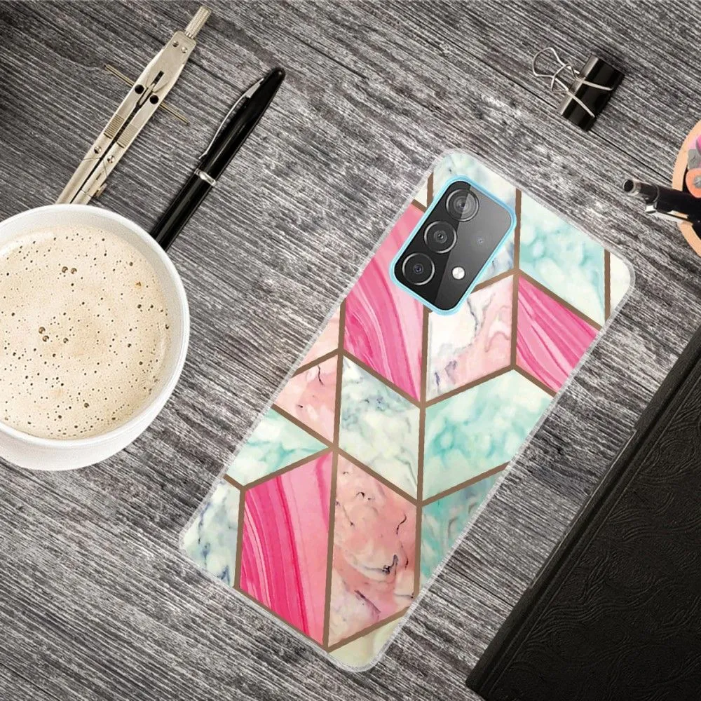 Deco Samsung Galaxy A73 case - Colorful Marble Tile