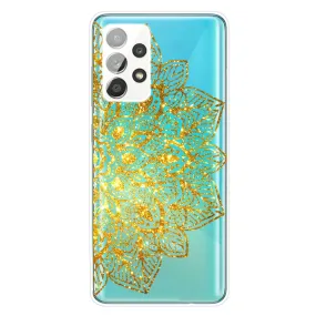 Deco Samsung Galaxy A73 case - Golden Glitter Leaves