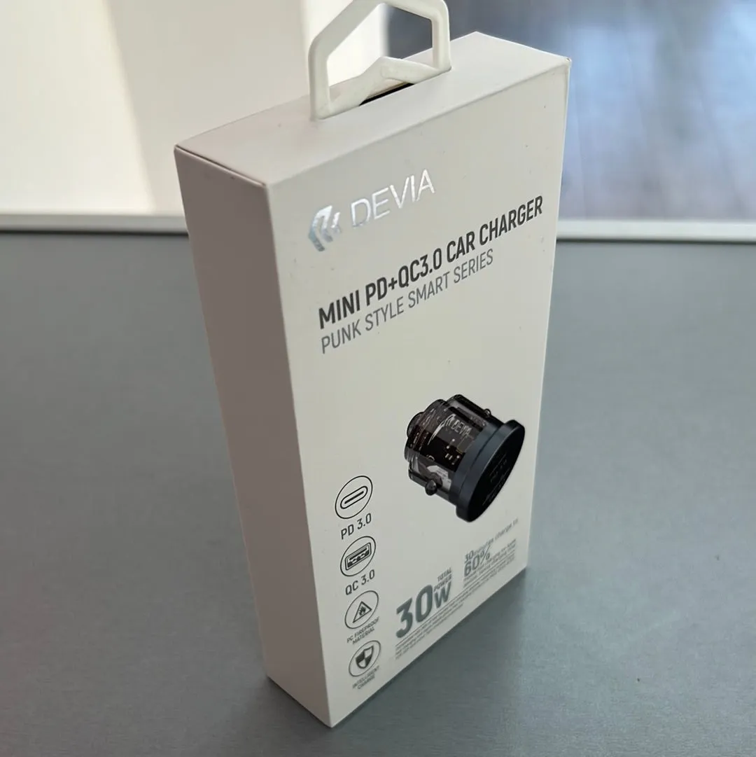 Devia 30W Mini Fast Car Charging Plug with USB & Type C