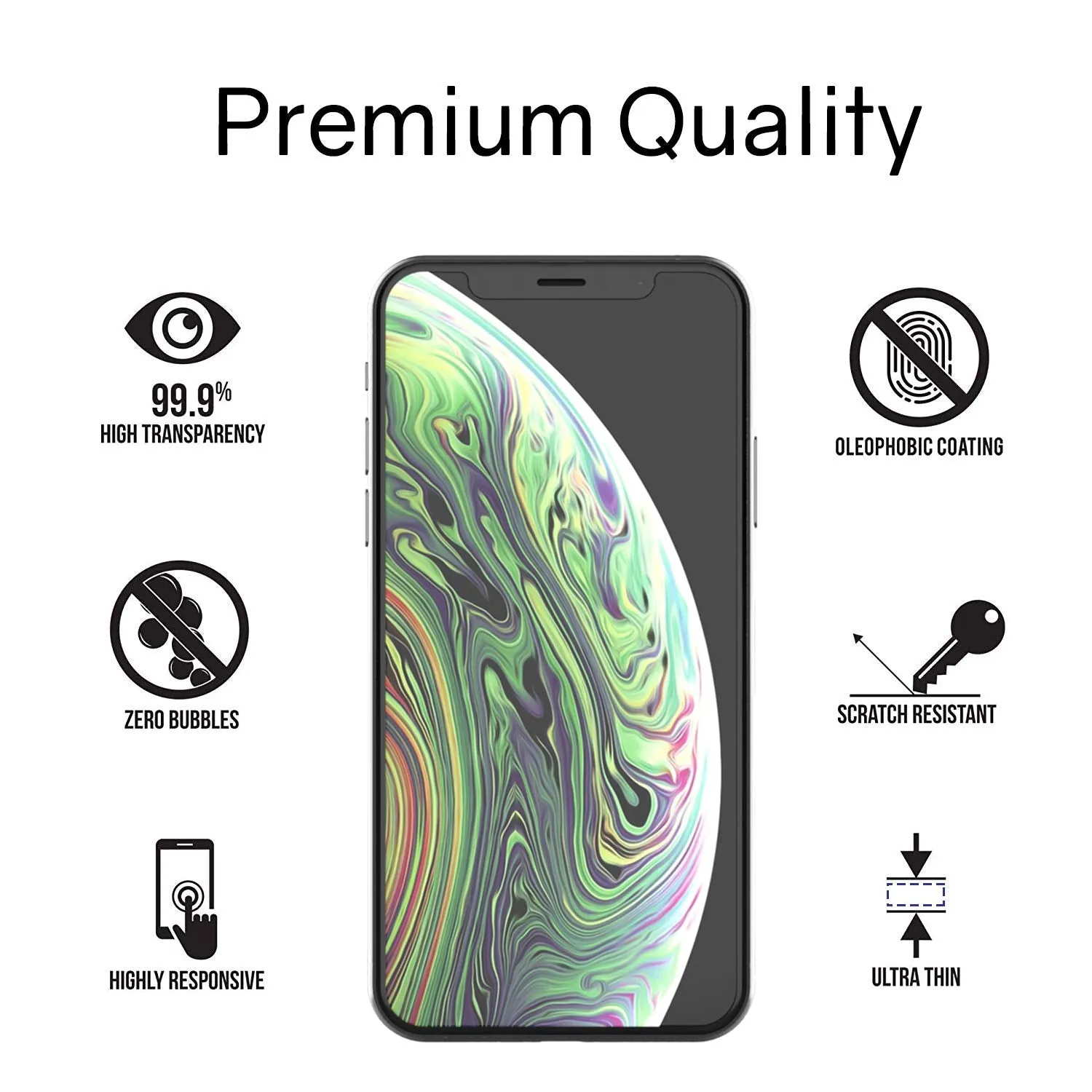 [Dome Glass] iPhone XS Tempered Glass Screen Protector