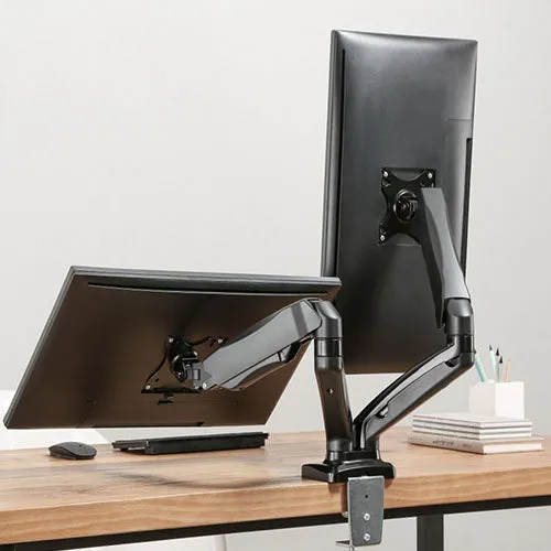 Dual Monitor Gas Spring Deskmount - SH 130 C024 (Fits Most 17" ~ 32")