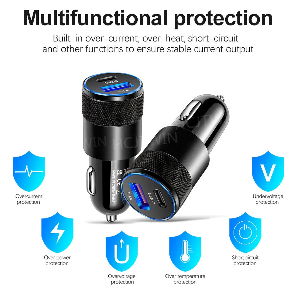 Dual USB type-c charger