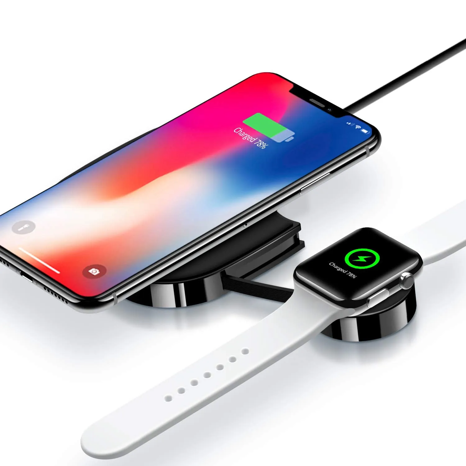 Dual Wireless Charging Station for Phone and Smart Watch