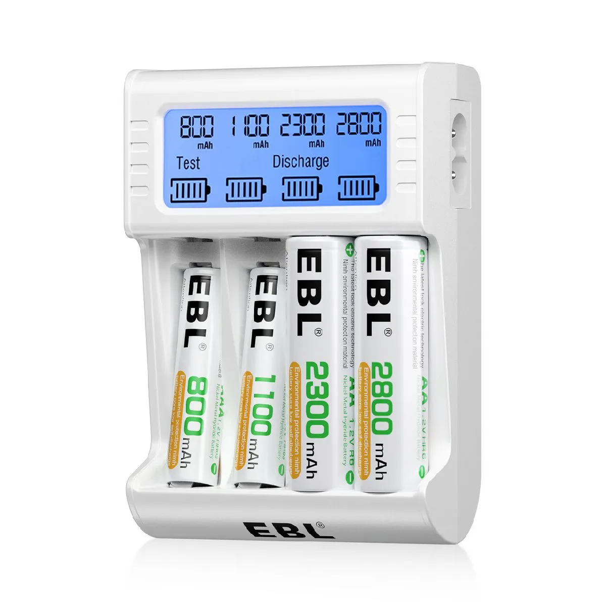 EBL RM-72 1-Hour Fast Battery Charger for AA AAA Rechargeable Batteries