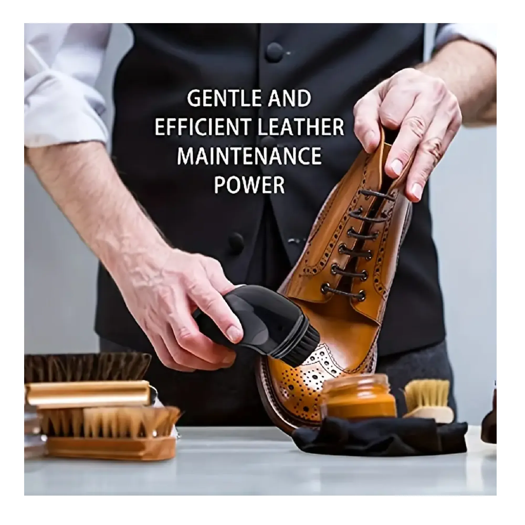 Electric Shoe Shine Kit, Electric Shoe Polisher Brush Shoe Shiner Dust Cleaner Portable Wireless Leather Care Kit For Shoes