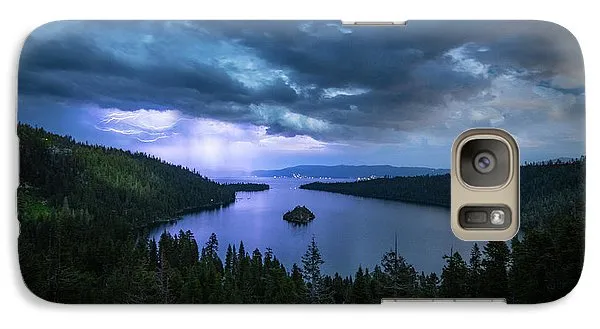 Emerald Bay Electric Skies By Brad Scott - Phone Case