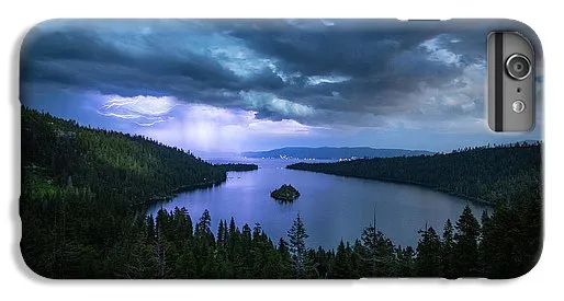 Emerald Bay Electric Skies By Brad Scott - Phone Case