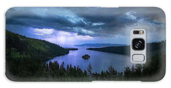 Emerald Bay Electric Skies By Brad Scott - Phone Case