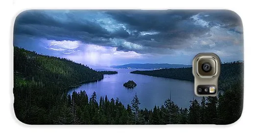 Emerald Bay Electric Skies By Brad Scott - Phone Case