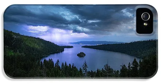 Emerald Bay Electric Skies By Brad Scott - Phone Case