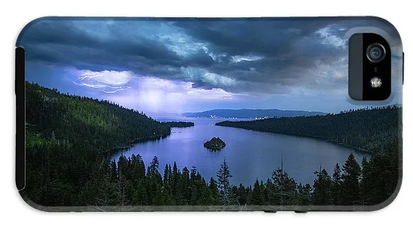 Emerald Bay Electric Skies By Brad Scott - Phone Case