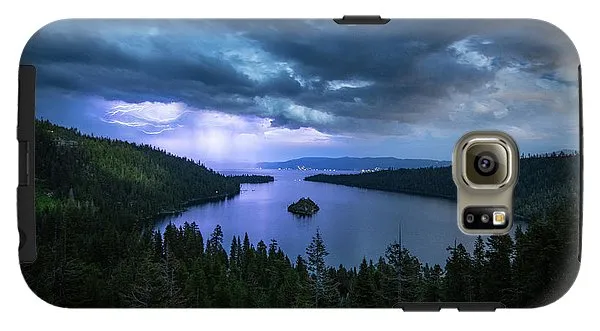 Emerald Bay Electric Skies By Brad Scott - Phone Case