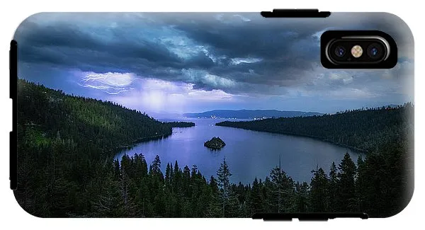 Emerald Bay Electric Skies By Brad Scott - Phone Case