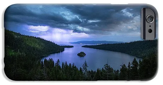 Emerald Bay Electric Skies By Brad Scott - Phone Case