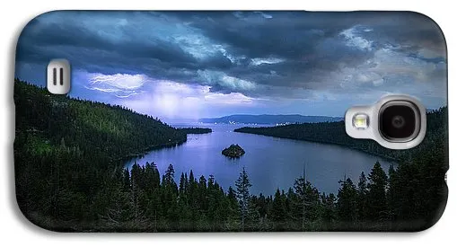 Emerald Bay Electric Skies By Brad Scott - Phone Case