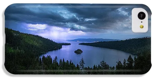 Emerald Bay Electric Skies By Brad Scott - Phone Case