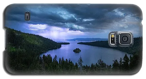 Emerald Bay Electric Skies By Brad Scott - Phone Case