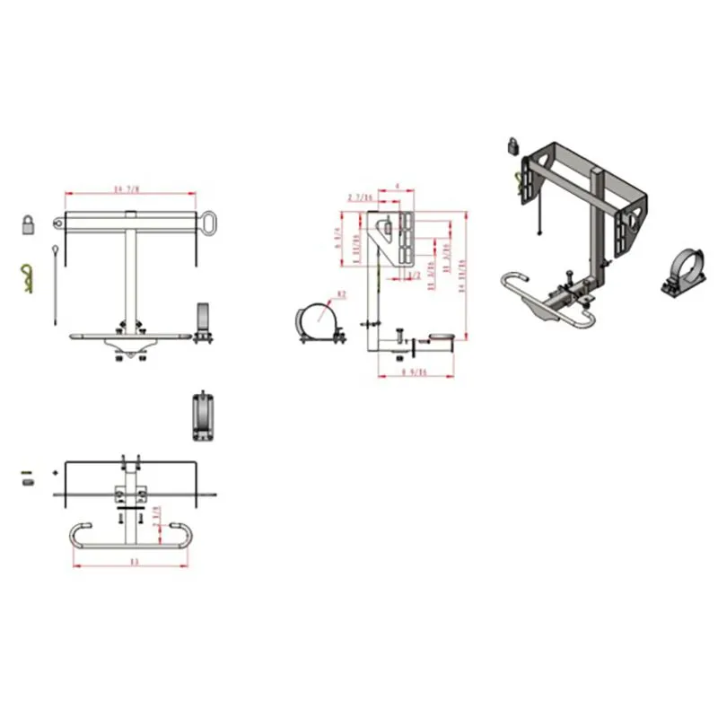 Equipment Guard Vinyl-Coated Backpack Blower Rack