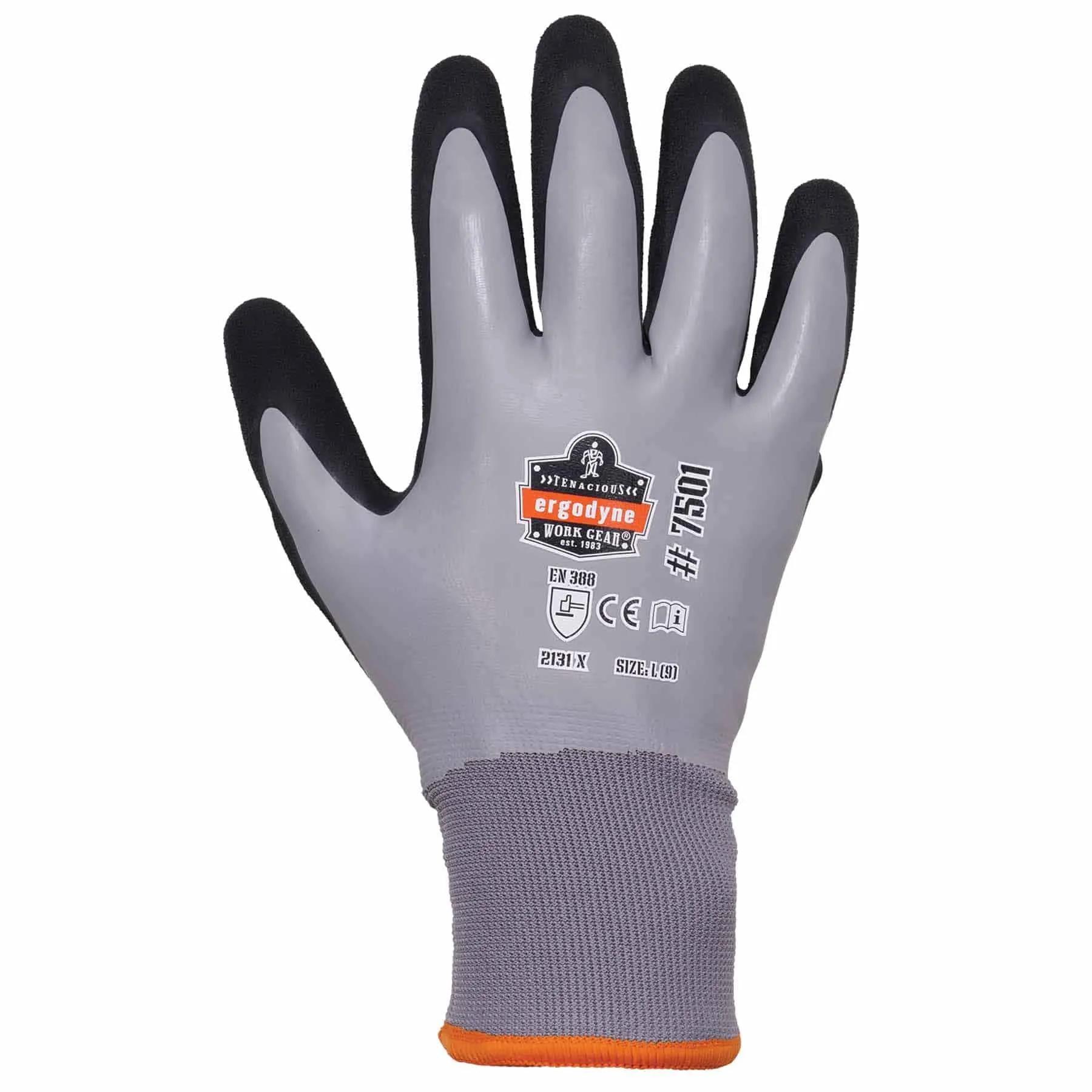 Ergodyne 17932 7501-CASE S Gray Coated Waterproof Winter Gloves 144-Pair