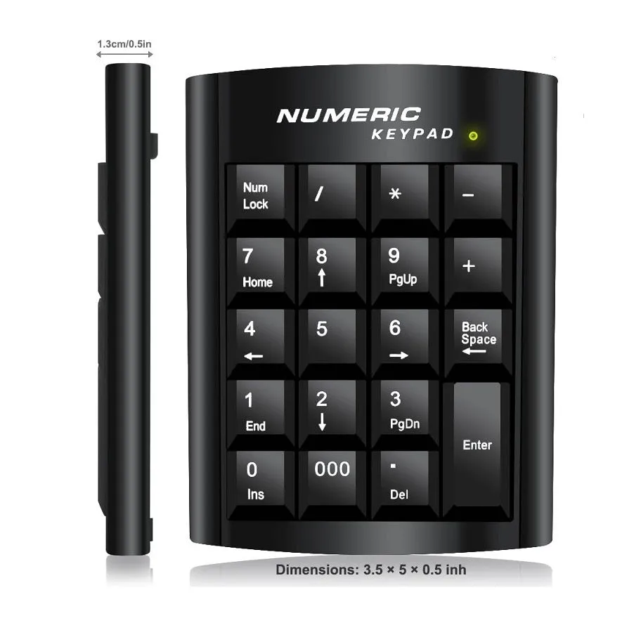 Ergonomic One Hand Usb Wired Numeric Keypad K015