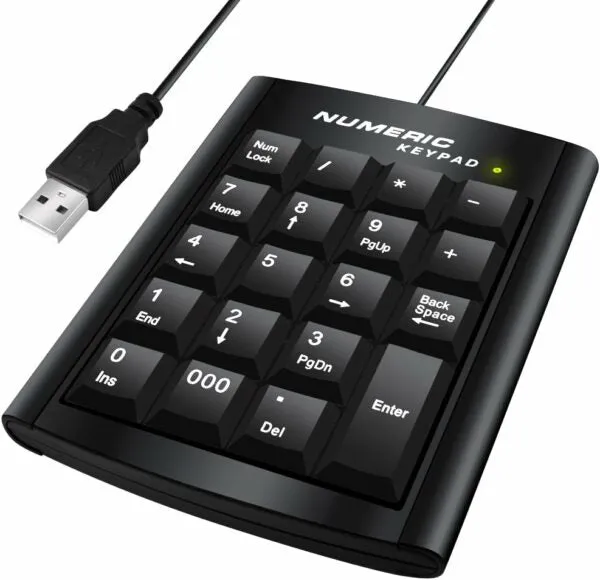 Ergonomic One Hand Usb Wired Numeric Keypad K015