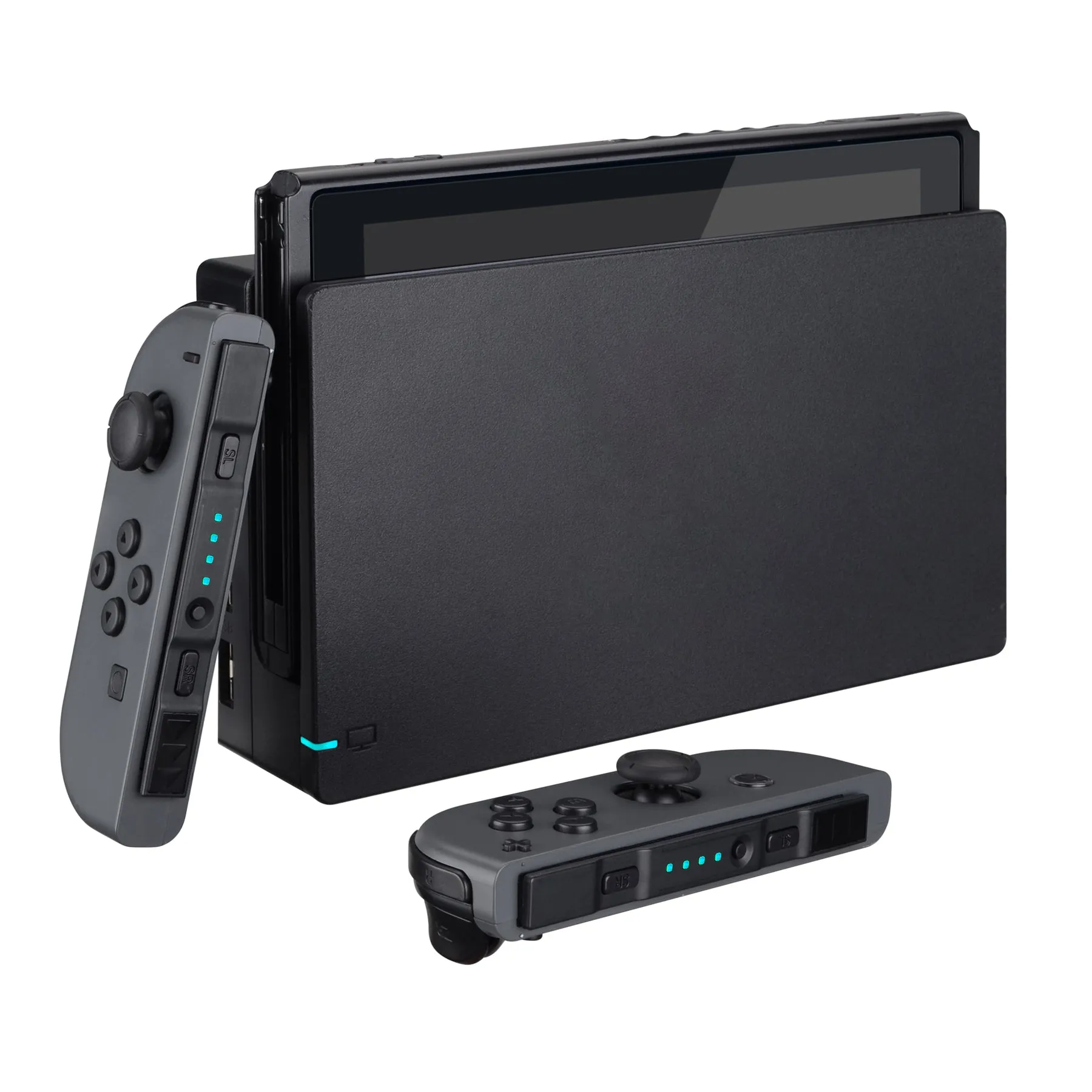 eXtremeRate Ice Blue Firefly LED Tuning Kit for NS Switch Joycons Dock NS Joycon SL SR Buttons Ribbon Flex Cable Indicate Power LED-Joycons Dock NOT Included - NSLED010