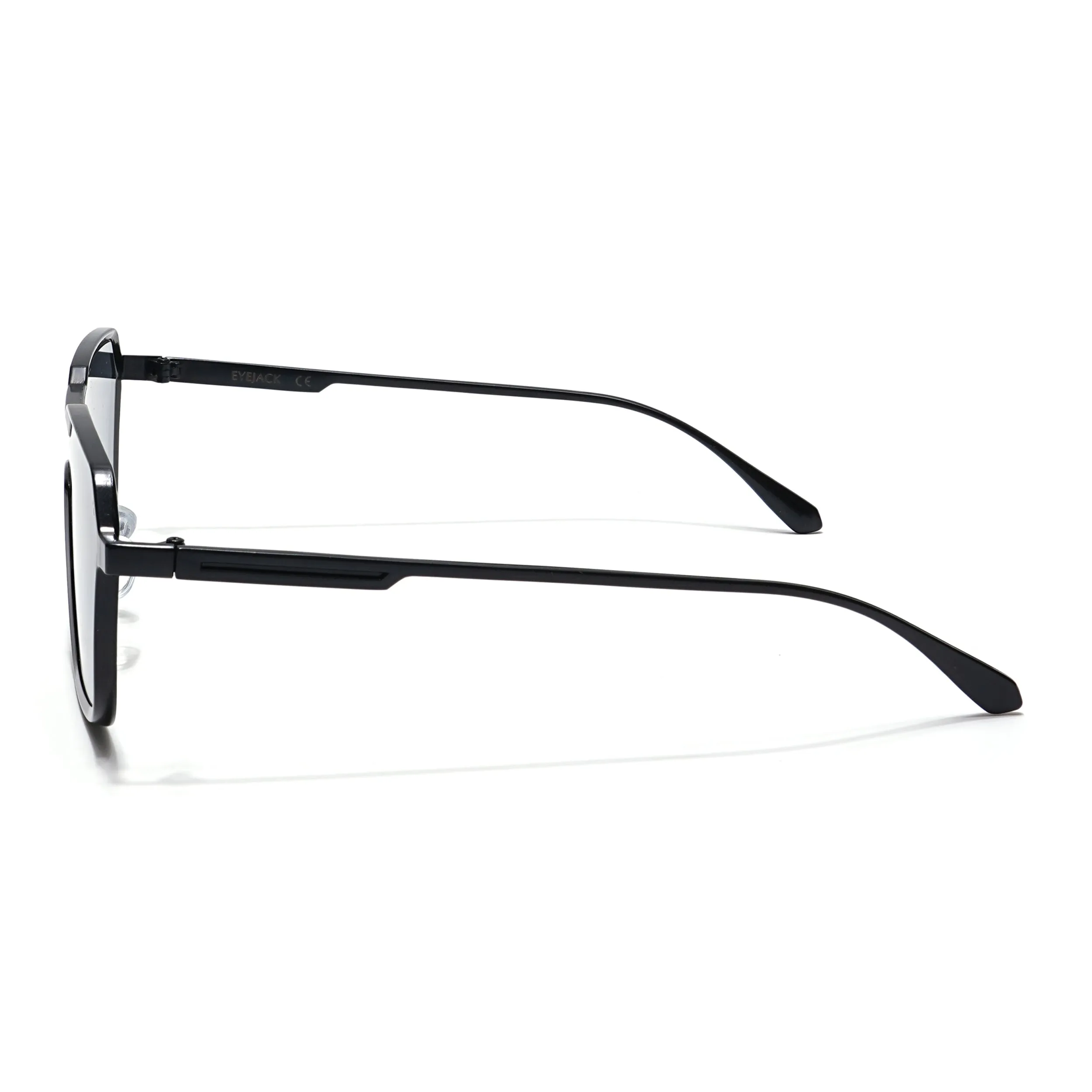 Eyejack Black Square Sunglasses for Men & Women (RH9522CL858)