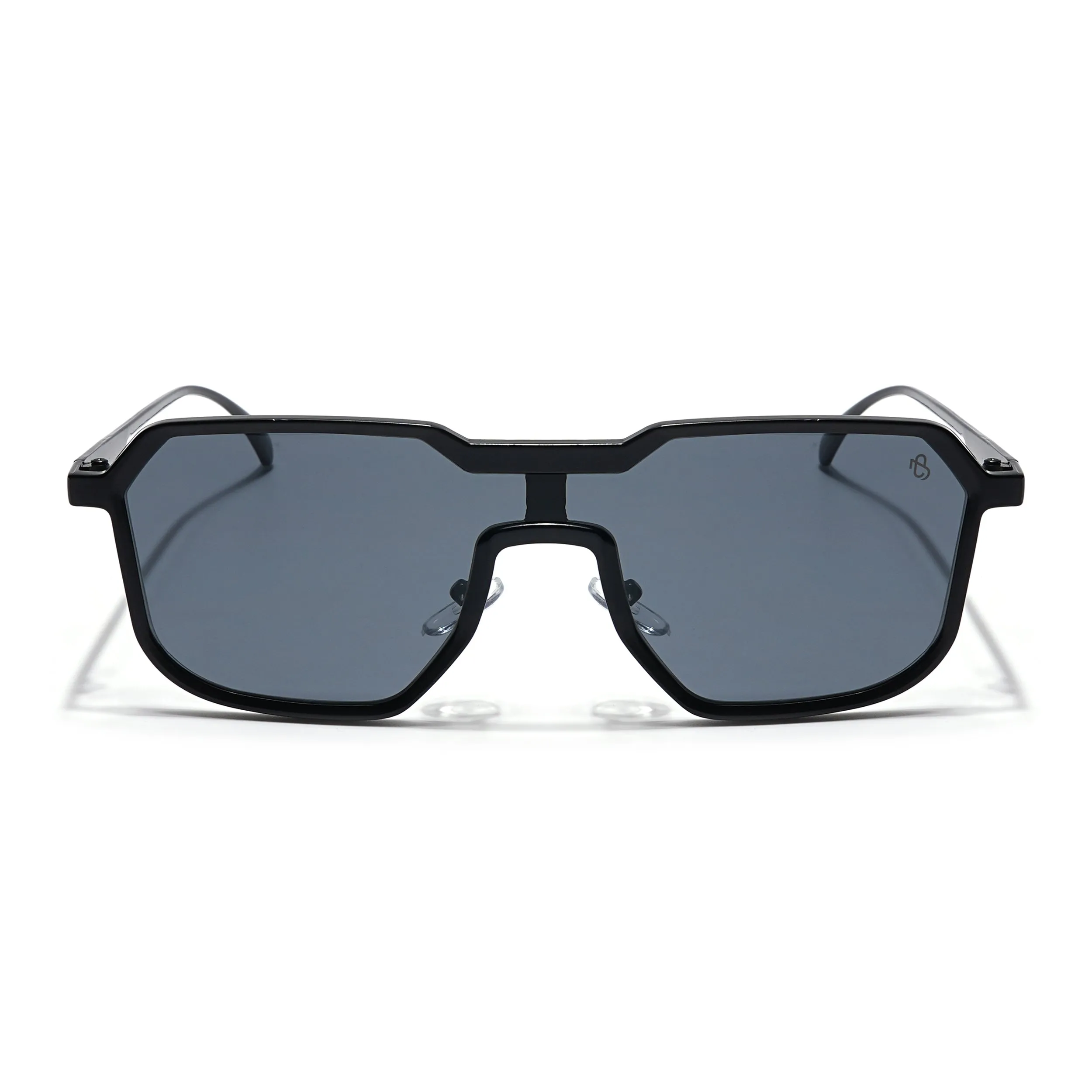 Eyejack Black Square Sunglasses for Men & Women (RH9522CL858)