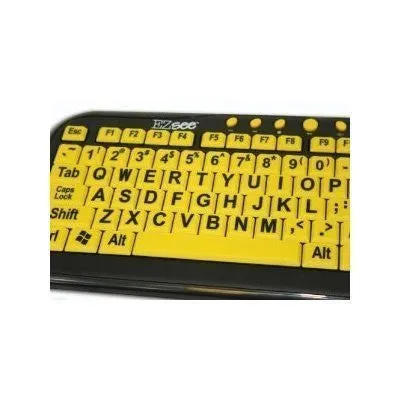 EZ See Large Print USB Wired Keyboard Bundled with Custom Made Viziflex Keyboard Cover