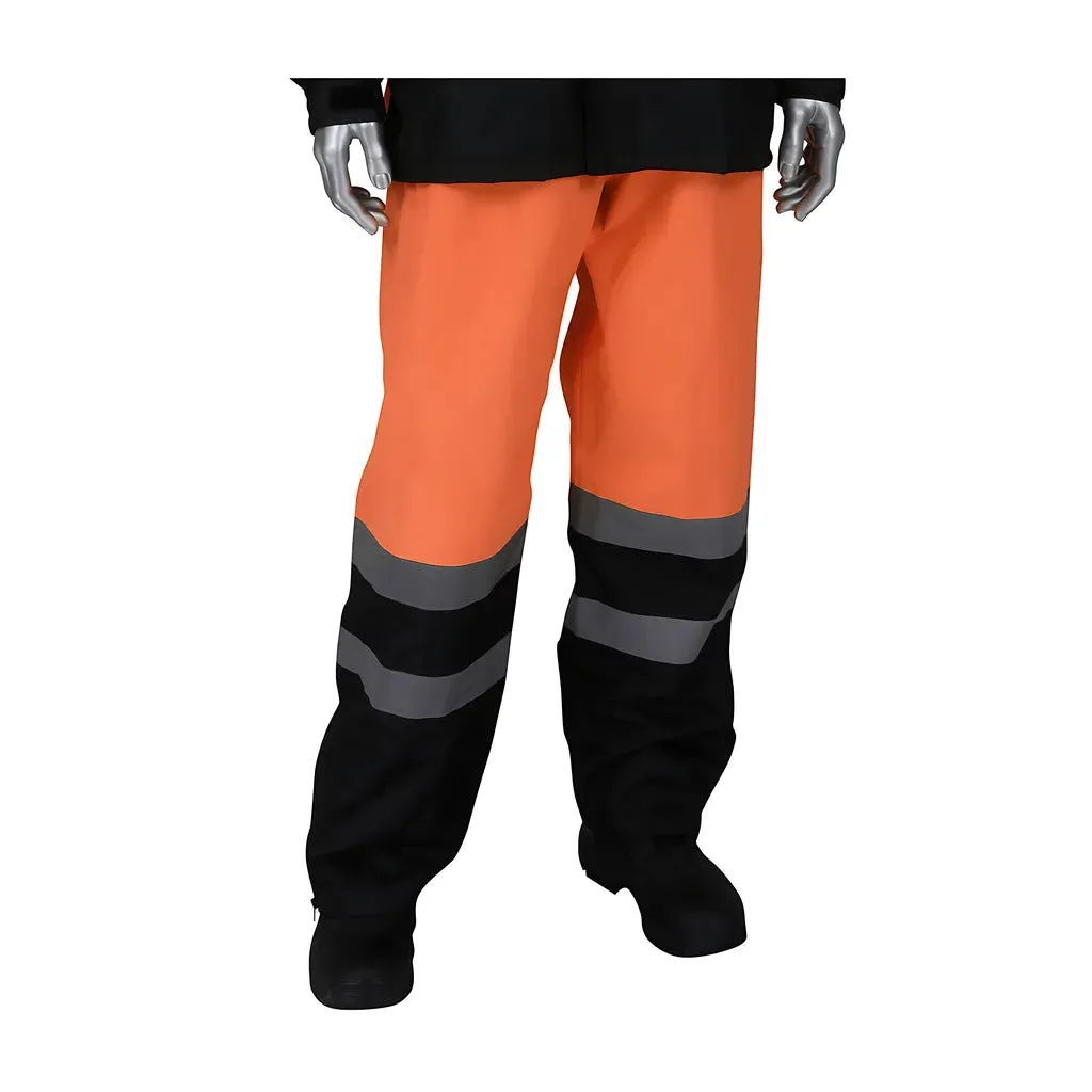 Falcon 353-1202OR-4X/5X ANSI Class E Value All Purpose Waterproof Pants with Black Bottoms