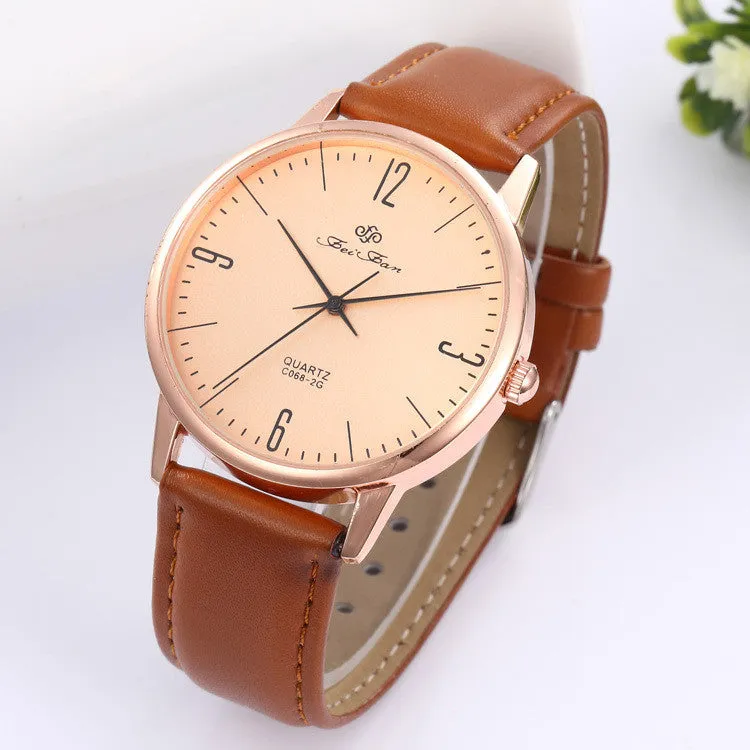 Fashion Women Wristwatches Luxury Leather Quartz Men Watch High Quality Clock Casual Women's Watches Relogio Brand Watches