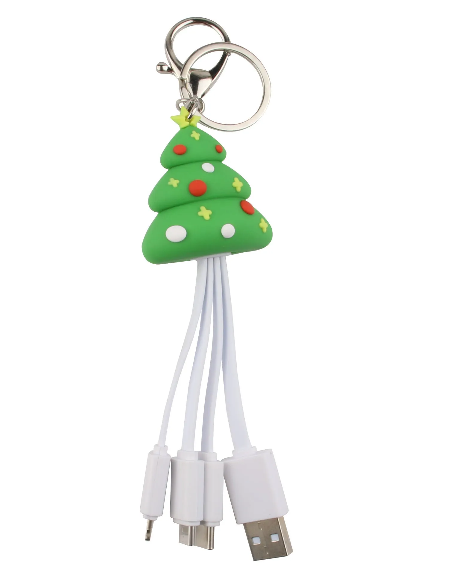 Festive Christmas Multi-Function Data Cable - Creative Cartoon Portable Charger for Holiday Season